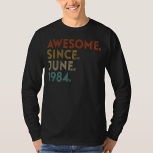 Awesome Since June 1984 Vintage 38th Birthday T-Shirt