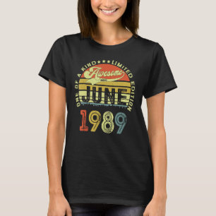 Awesome Since June 1989 34th Birthday  For 34 year T-Shirt