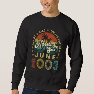 Awesome Since June 2003 Vintage 19th Birthday For Sweatshirt