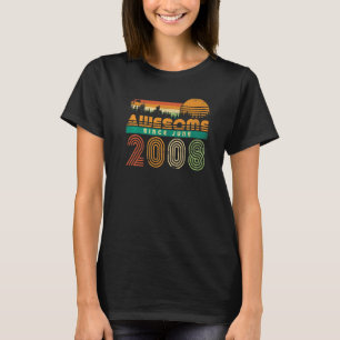 Awesome Since June 2008 Birthday Born Month Teens  T-Shirt
