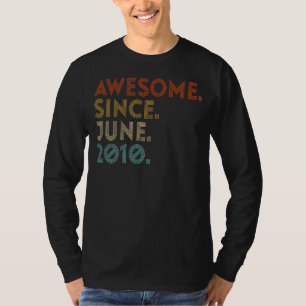 Awesome Since June 2010 Vintage 12th Birthday 1 T-Shirt