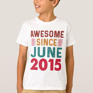 Awesome Since June 2015 Vintage Birthday T-Shirt