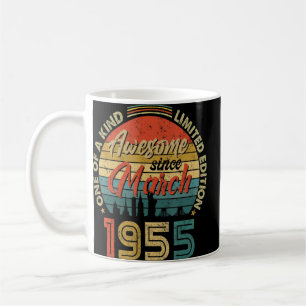 Awesome Since March 1955 Vintage 67th Birthday Coffee Mug