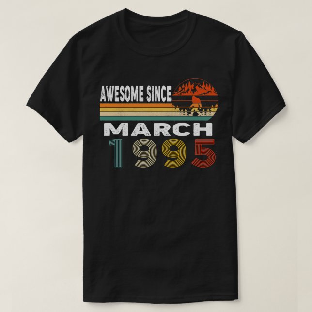 Awesome Since March 1995 T-Shirt (Design Front)