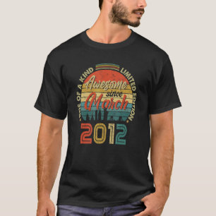 Awesome Since March 2012 Vintage 10th Birthday T-Shirt
