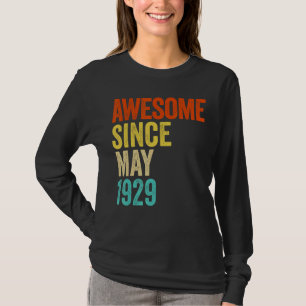 Awesome Since May 1929 Vintage 93th Men And Women  T-Shirt