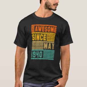 Awesome Since May 1940 Vintage 82th Men And Women T-Shirt