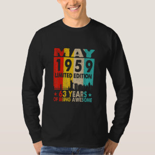 Awesome Since May 1959 63rd Birthday Vintage Retro T-Shirt