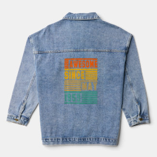 Awesome Since May 1959 Vintage 63th Men And Women  Denim Jacket