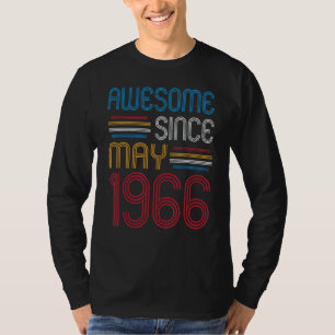 Awesome Since May 1966  56 Years Old Birthday T-Shirt