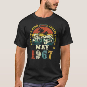Awesome Since May 1967 Vintage 55th Birthday T-Shirt