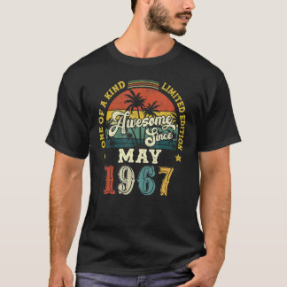 Awesome Since May 1967 Vintage 55th Birthday T-Shirt
