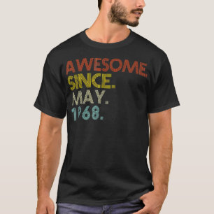 Awesome Since May 1968 Vintage 54th Birthday T-Shirt