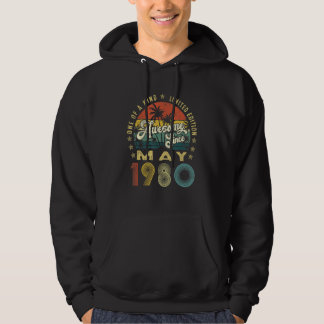 Awesome Since May 1980 Vintage 42nd Birthday For M Hoodie