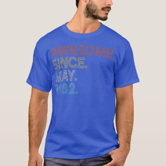 Awesome Since May 1982 Vintage 40th Birthday  T-Shirt