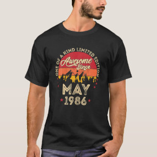 Awesome Since May 1986, Vintage 36Th Birthday T-Shirt