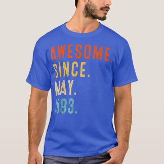 Awesome Since May 1993 Vintage 29th Birthday  T-Shirt