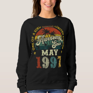 Awesome Since May 1997 Vintage 25th Birthday Sweatshirt