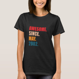 Awesome Since May 2002 Vintage Personalized Birthd T-Shirt