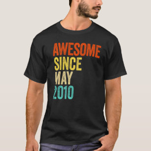 Awesome Since May 2010 Vintage 12th Men And Women  T-Shirt