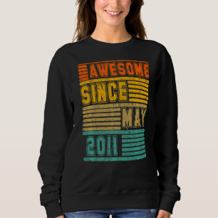 Awesome Since May 2011 Vintage 11th Men And Women Sweatshirt