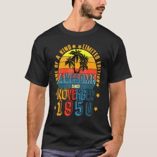 Awesome Since November 1950 Vintage 71th Birthday T-Shirt