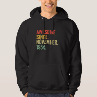 Awesome Since November 1954 68 Years Old Gifts 68t Hoodie