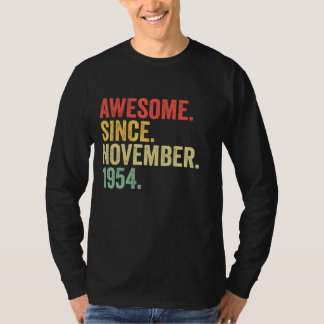Awesome Since November 1954 68 Years Old Gifts 68t T-Shirt