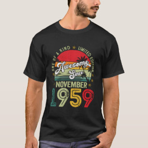 Awesome Since November 1959 64Th Birthday Gifts 64 T-Shirt