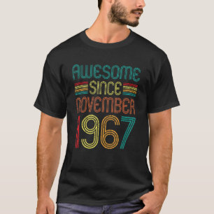 Awesome Since November 1967 55th Birthday Retro 55 T-Shirt