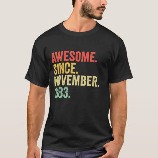 Awesome Since November 1983 39 Years Old Gifts 39t T-Shirt