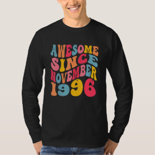 Awesome Since November 1996 26 Years Old Retro 26t T-Shirt