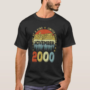 Awesome Since November 2000 22 Years Old 22nd Birt T-Shirt