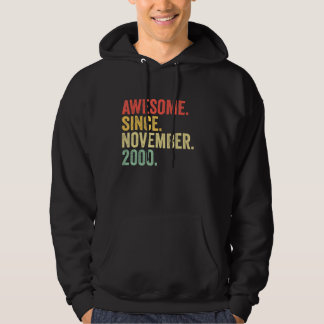 Awesome Since November 2000 22 Years Old Gifts 22n Hoodie