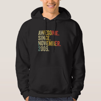 Awesome Since November 2006 16th Birthday Gifts 16 Hoodie