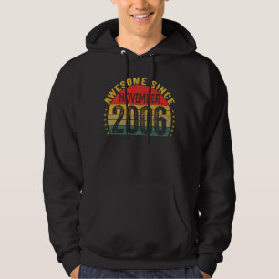 Awesome Since November 2006  17th Birthday Girls B Hoodie