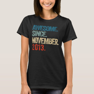 Awesome Since November 2013 9 Year Old 9th Birthda T-Shirt