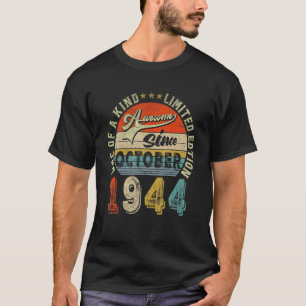 Awesome Since October 1944 78th Birthday 78 Years T-Shirt