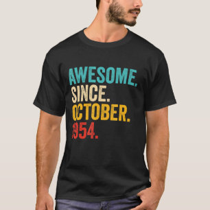 Awesome Since October 1954 68 Years Old 68th Birt T-Shirt