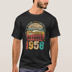 Awesome Since October 1958 64 Years Old 64th Birth T-Shirt