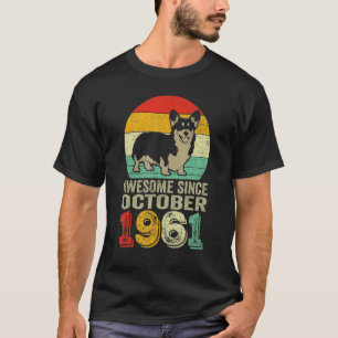 Awesome Since October 1961 61st Birthday  Dog T-Shirt