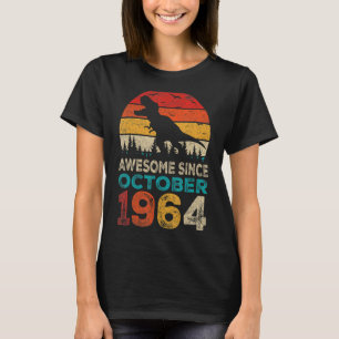 Awesome Since October 1964 58th Birthday Boy Dinos T-Shirt