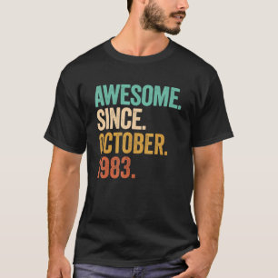 Awesome Since October 1983 39 Years Old 39th Birth T-Shirt