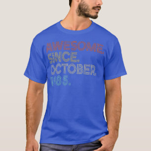 Awesome Since October 1985 Vintage 37th Birthday T-Shirt