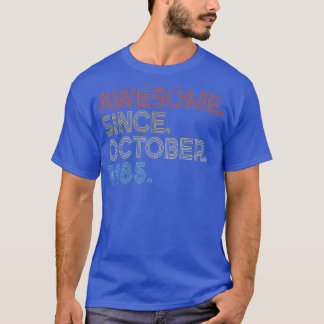Awesome Since October 1985 Vintage 37th Birthday  T-Shirt