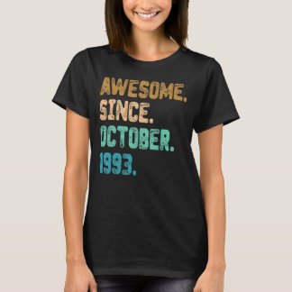 Awesome Since October 1993 Vintage 29th Birthday T-Shirt