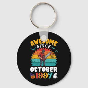 Awesome Since October 1997 Halloween Birthday 28 Y Keychain