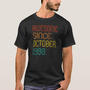 Awesome Since October 1998 Retro 24 Years Old 24th T-Shirt