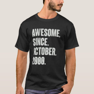 Awesome Since October 2000 22 Year Old 22nd Birthd T-Shirt