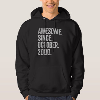 Awesome Since October 2000 22nd Birthday  22 Years Hoodie